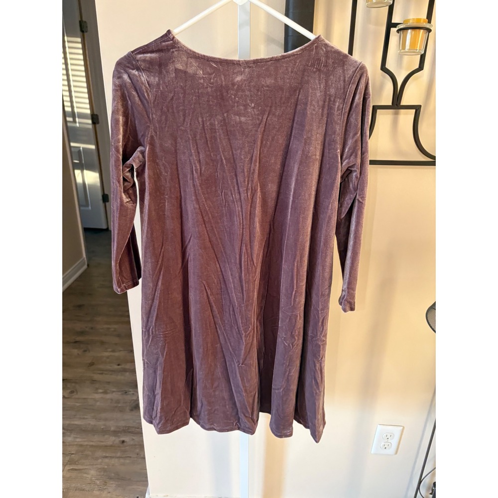Agnes & Dora Velvet 3/4 Sleeve Swing Tunic/Dress Medium Pockets - Picture 7 of 7
